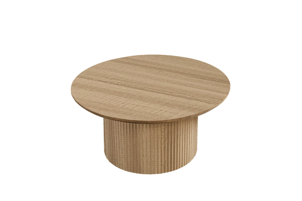 Salontafel Mykonos Rond 80 cm eiken naturel Japandi – foto 4