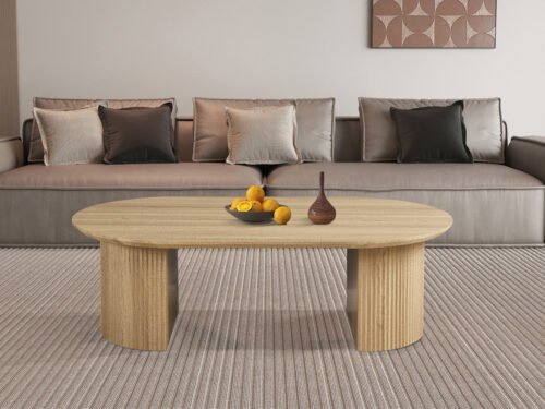 Salontafel Mykonos Ovaal 120 cm eiken naturel Japandi