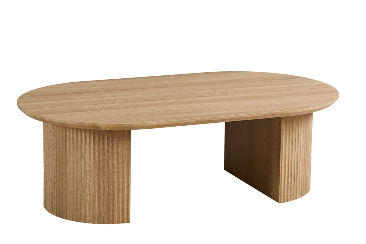 Salontafel Mykonos Ovaal 120 cm eiken naturel Japandi – foto 3