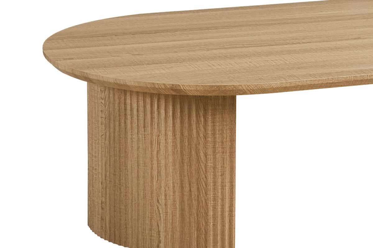 Salontafel Mykonos Ovaal 120 cm eiken naturel Japandi – foto 5