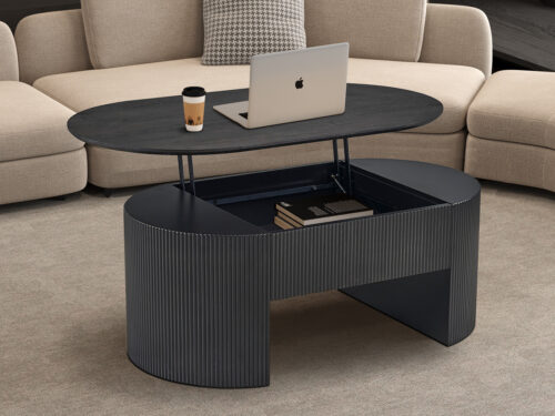 Salontafel Mykonos Met lift-top 120 cm donkerbruin Japandi