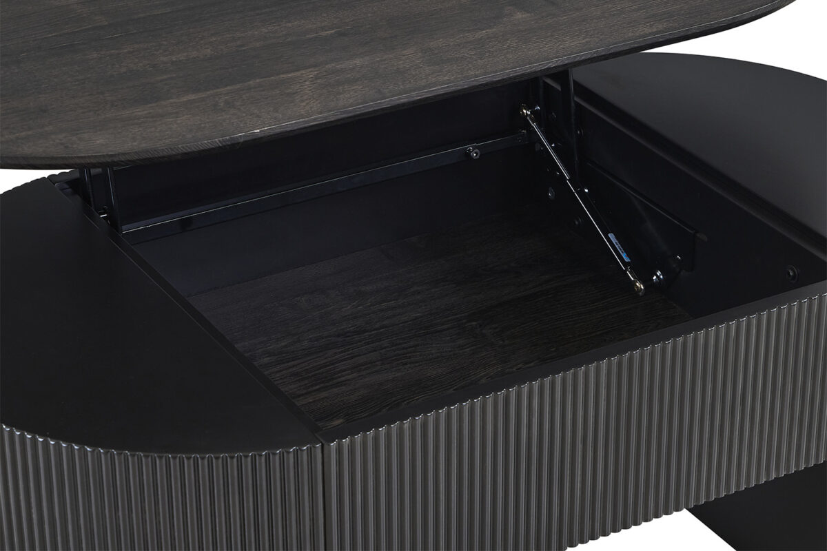 Salontafel Mykonos Met lift-top 120 cm donkerbruin Japandi – foto 11