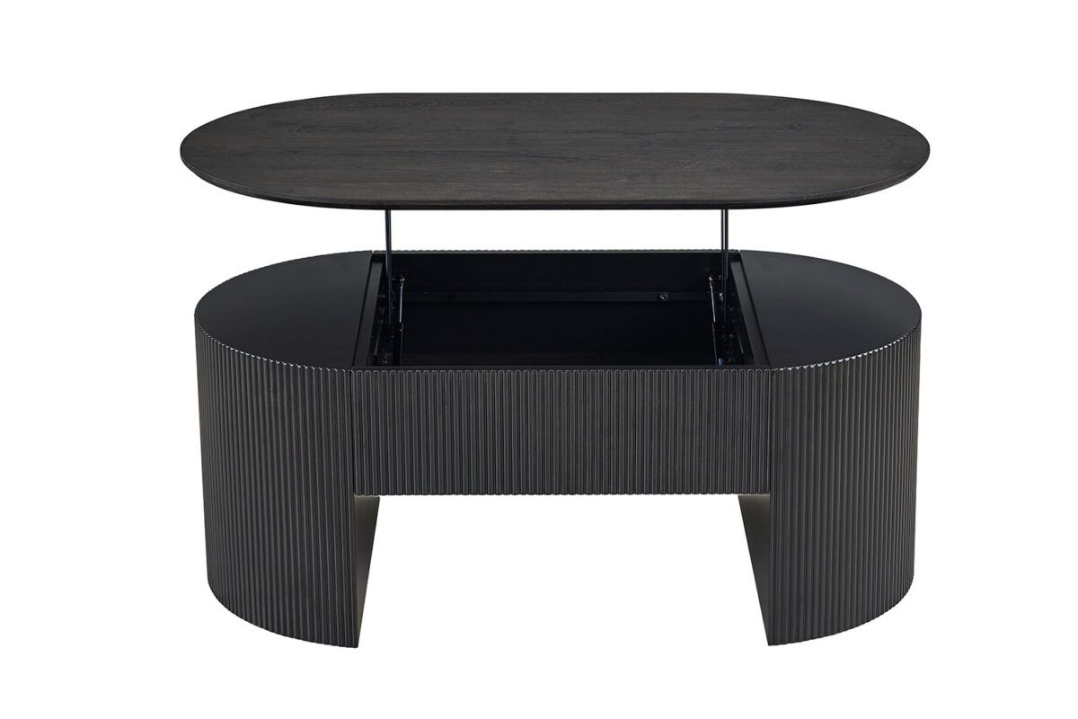 Salontafel Mykonos Met lift-top 120 cm donkerbruin Japandi – foto 8