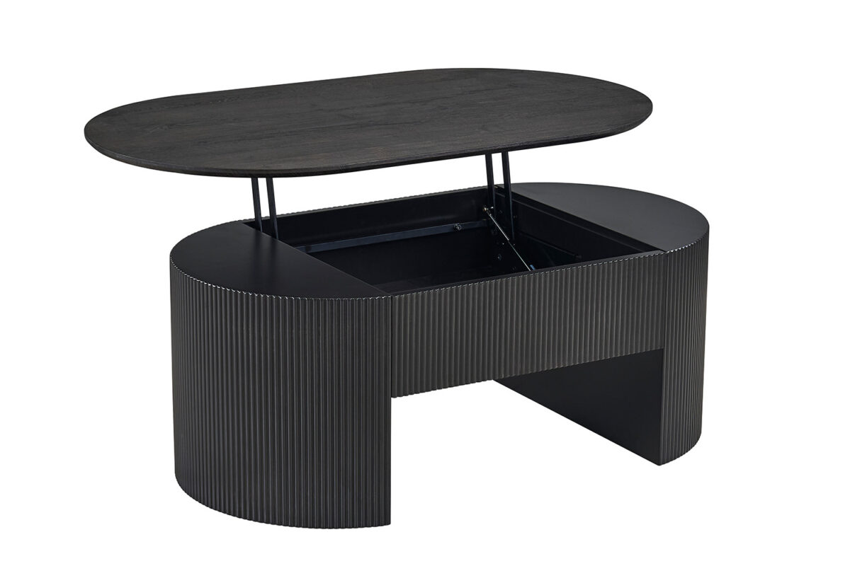 Salontafel Mykonos Met lift-top 120 cm donkerbruin Japandi – foto 9