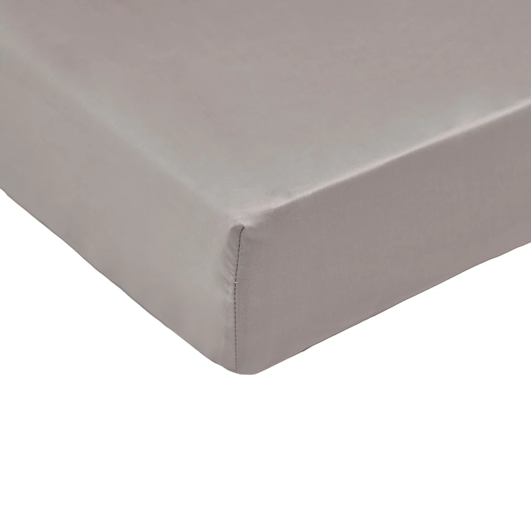 Hoeslaken 140 x 200 cm Taupe Tencel™ koel & ademend - Afbeelding 2