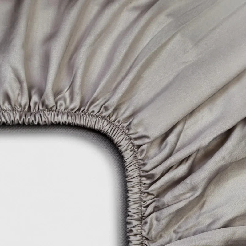 Hoeslaken 140 x 200 cm Taupe Tencel™ koel & ademend - Afbeelding 3