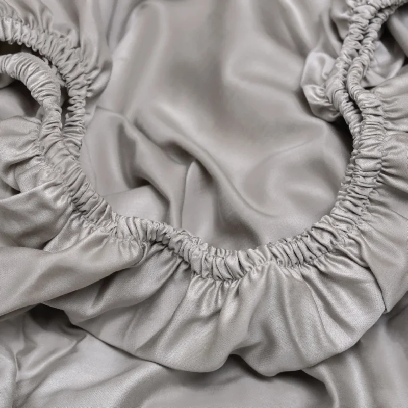 Hoeslaken 140 x 200 cm Taupe Tencel™ koel & ademend - Afbeelding 7