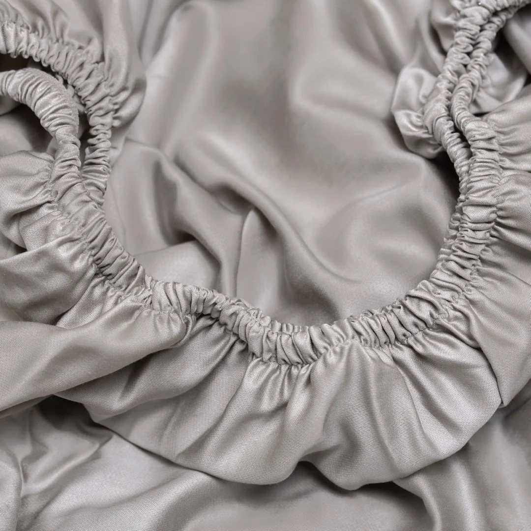 Hoeslaken 140 x 200 cm Taupe Tencel™ koel & ademend - Afbeelding 7