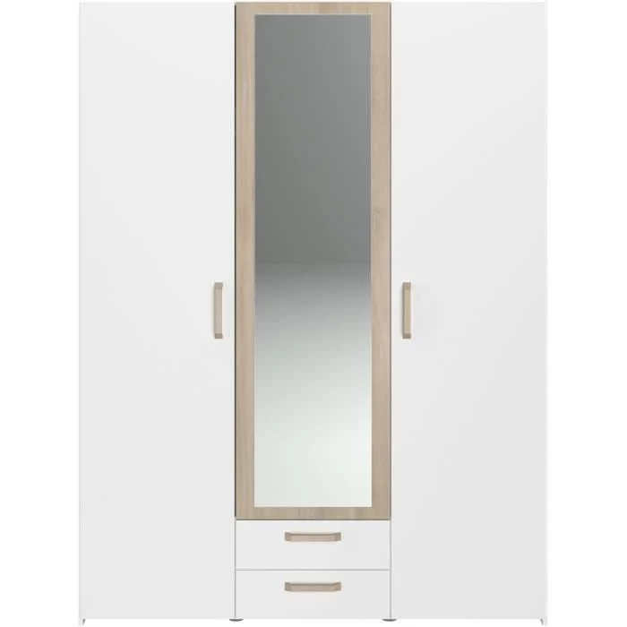Slaapkamer set 140 x 190/200 cm Wit eiken Parisot Dream - Afbeelding 3