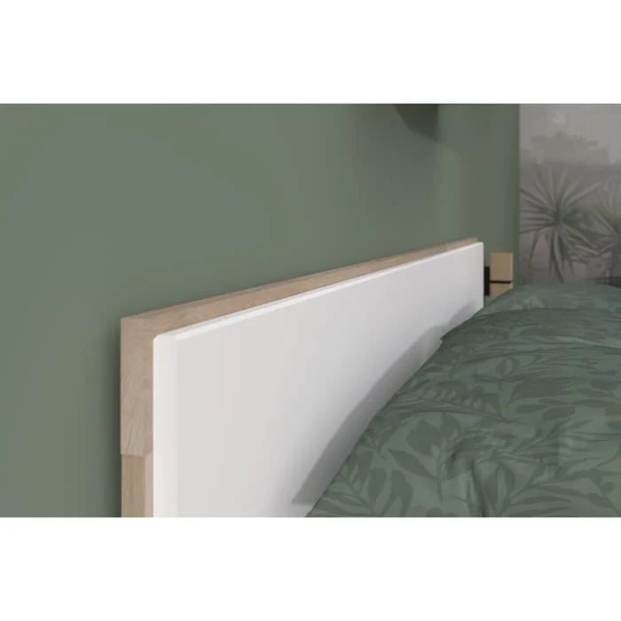 Slaapkamer set 140 x 190/200 cm Wit eiken Parisot Dream - Afbeelding 6