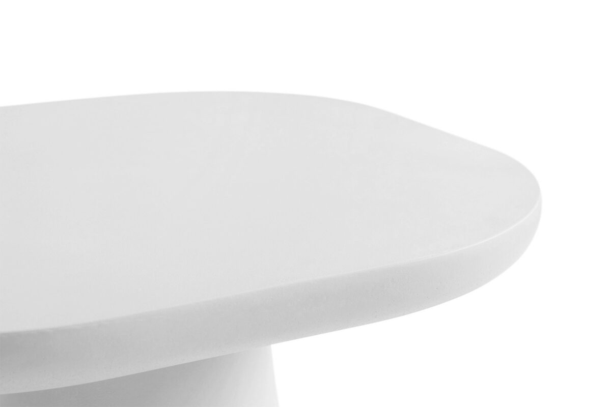 Bijzettafel Cascais Ovaal 55 cm cementlook ecru Japandi – foto 8