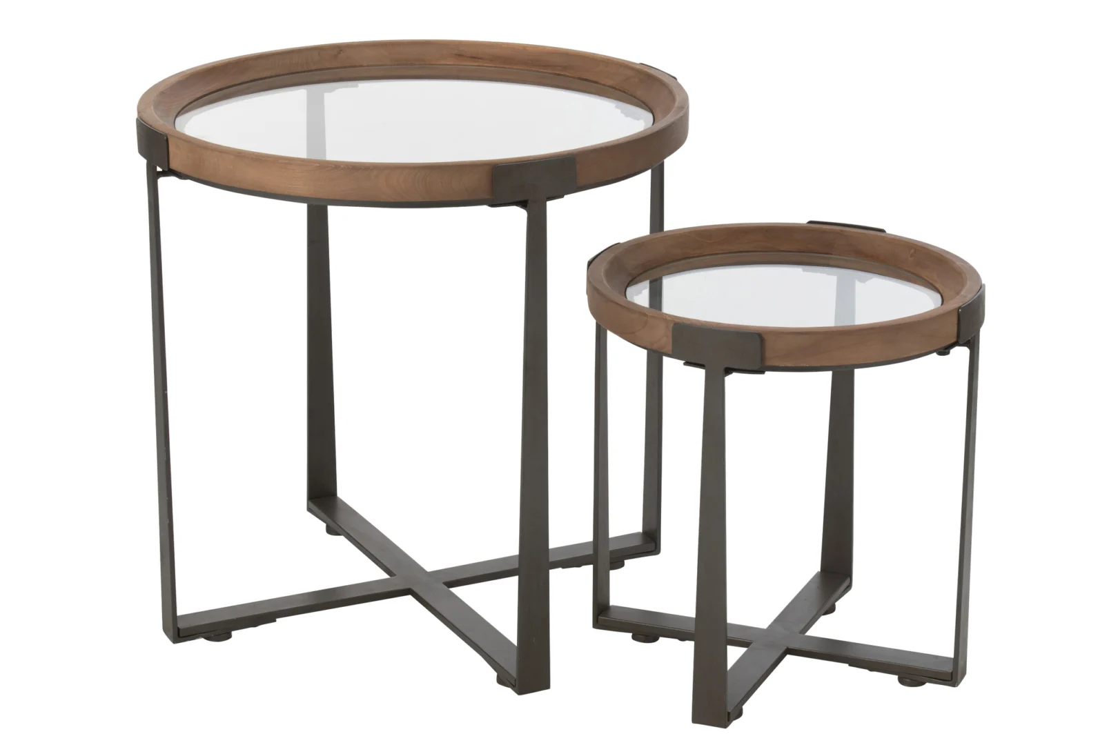 De Bijzettafel Zwart is een 60 x 60 cm vierkante bijzettafel gemaakt van metaal, met een strakke zwarte afwerking en stevige constructie, ideaal voor moderne interieurs.