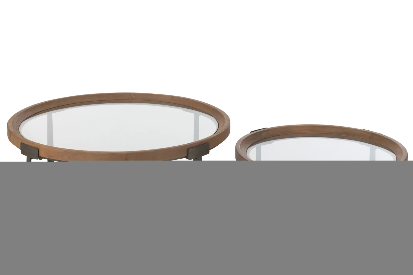 De Salontafel Zwart 80 x 43 CM is een vierkante metalen salontafel. De hoofdtafel is volledig zichtbaar, met een tweede, gedeeltelijk afgebeelde tafel aan de rechterkant. Er is wat vervorming aan de onderkant van de afbeelding.