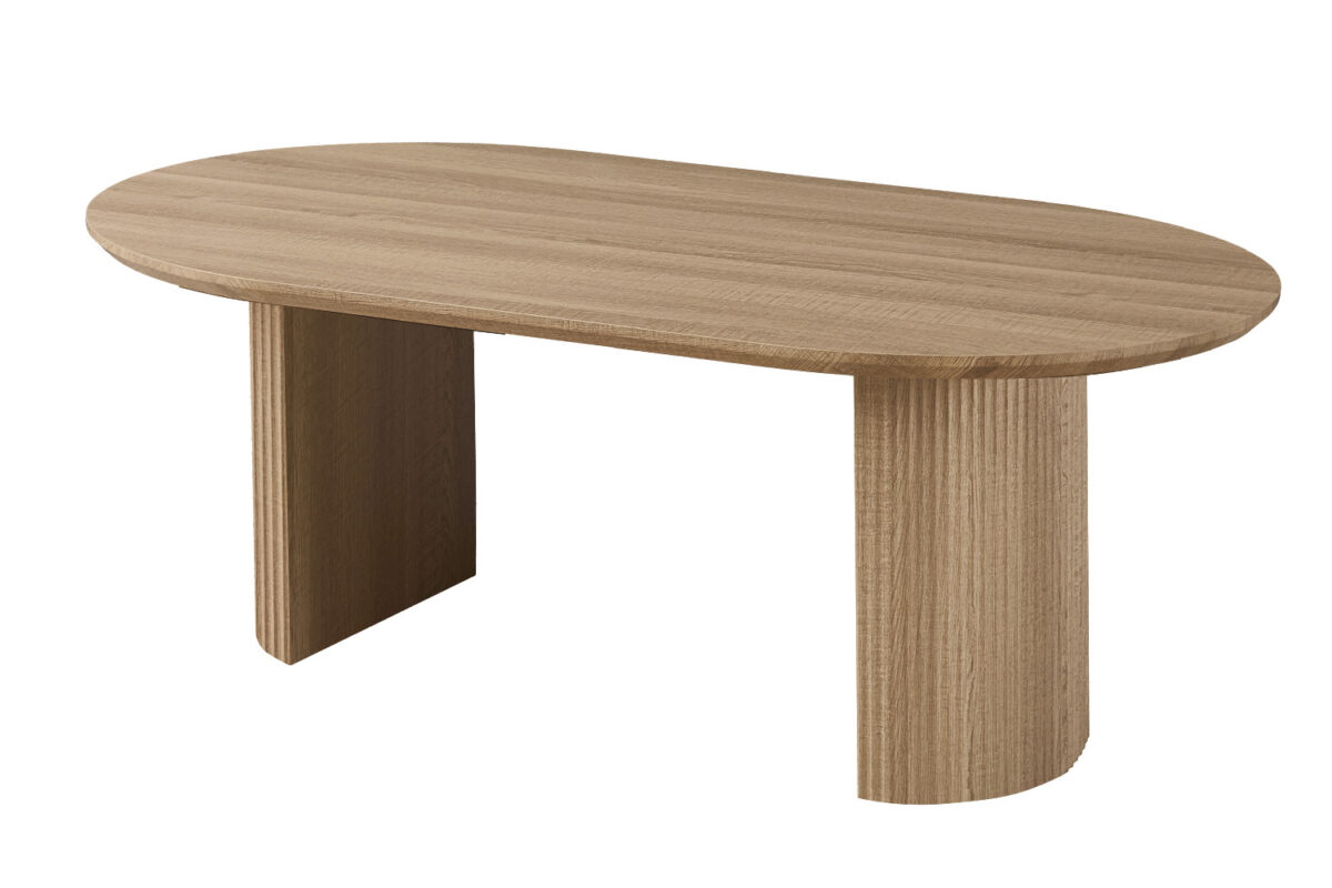 Eettafel Mykonos Ovaal 220 cm eiken naturel Japandi – foto 3