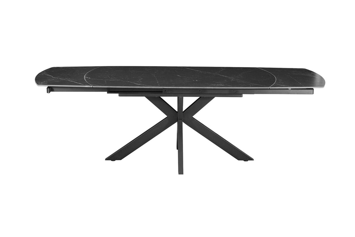 Uitschuifbare eettafel Athene Deens ovaal 160-240 cm steen zwart – foto 4