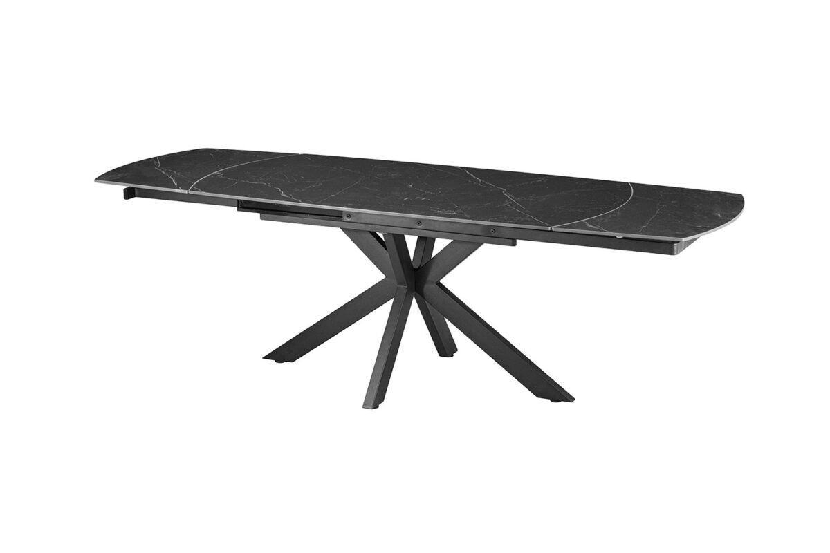 Uitschuifbare eettafel Athene Deens ovaal 160-240 cm steen zwart – foto 5