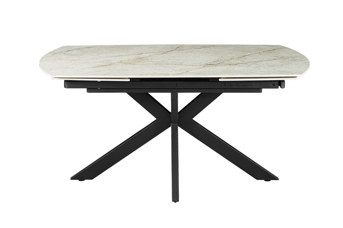Uitschuifbare eettafel Athene Deens ovaal 160-240 cm steen beige – foto 6