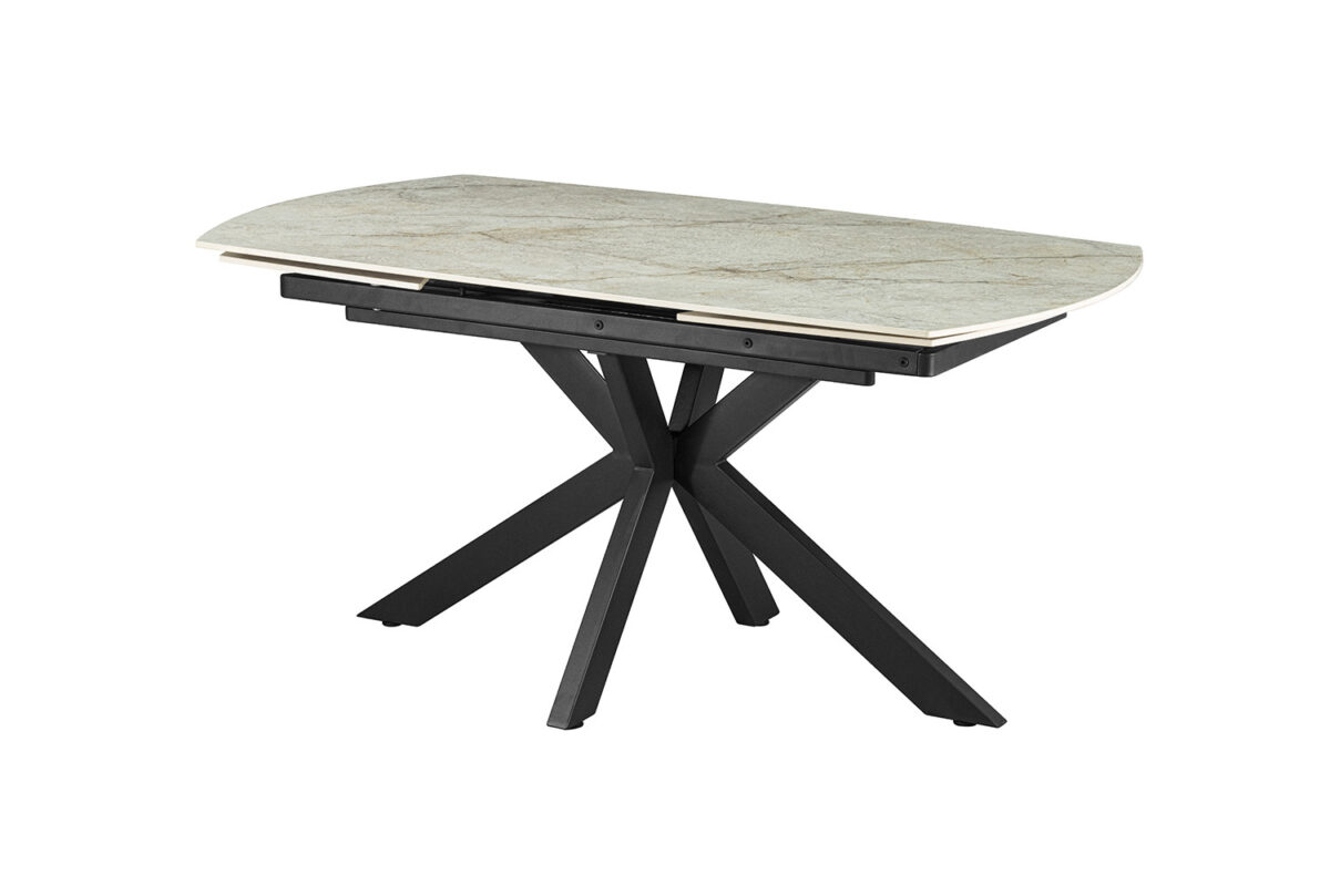 Uitschuifbare eettafel Athene Deens ovaal 160-240 cm steen beige – foto 7