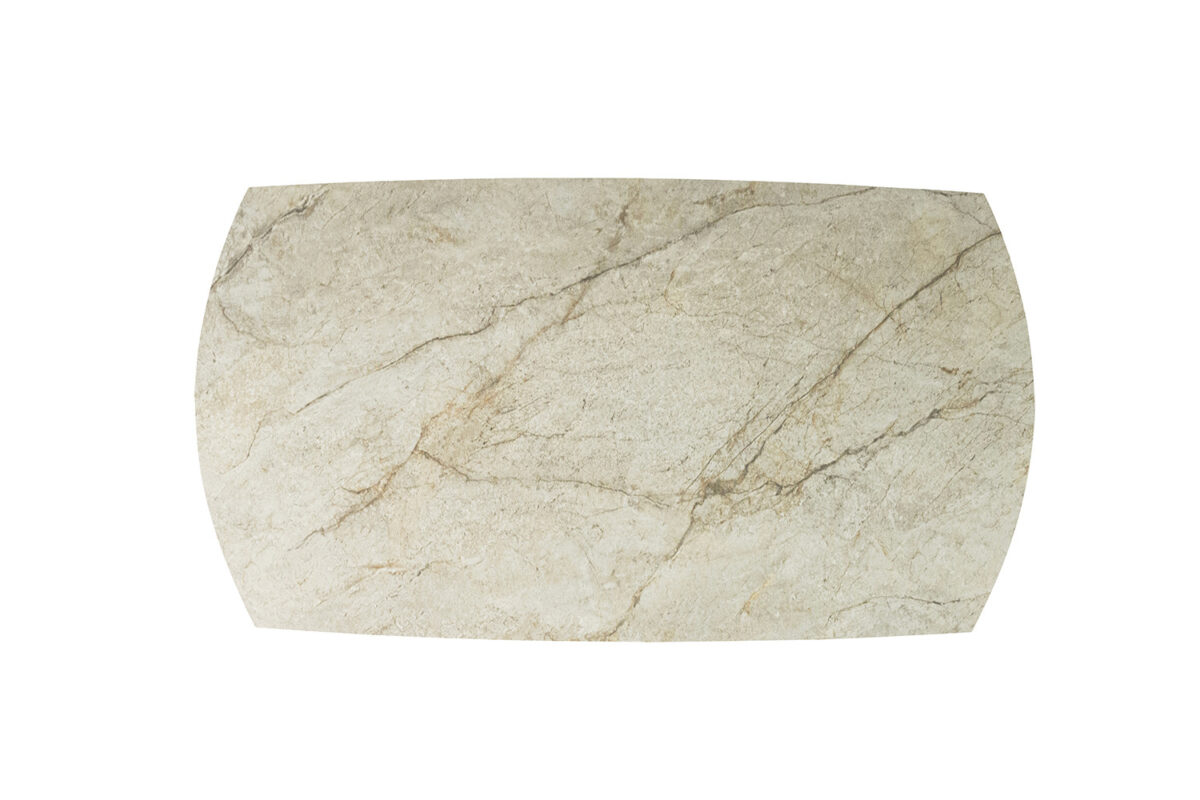 Uitschuifbare eettafel Athene Deens ovaal 160-240 cm steen beige – foto 8
