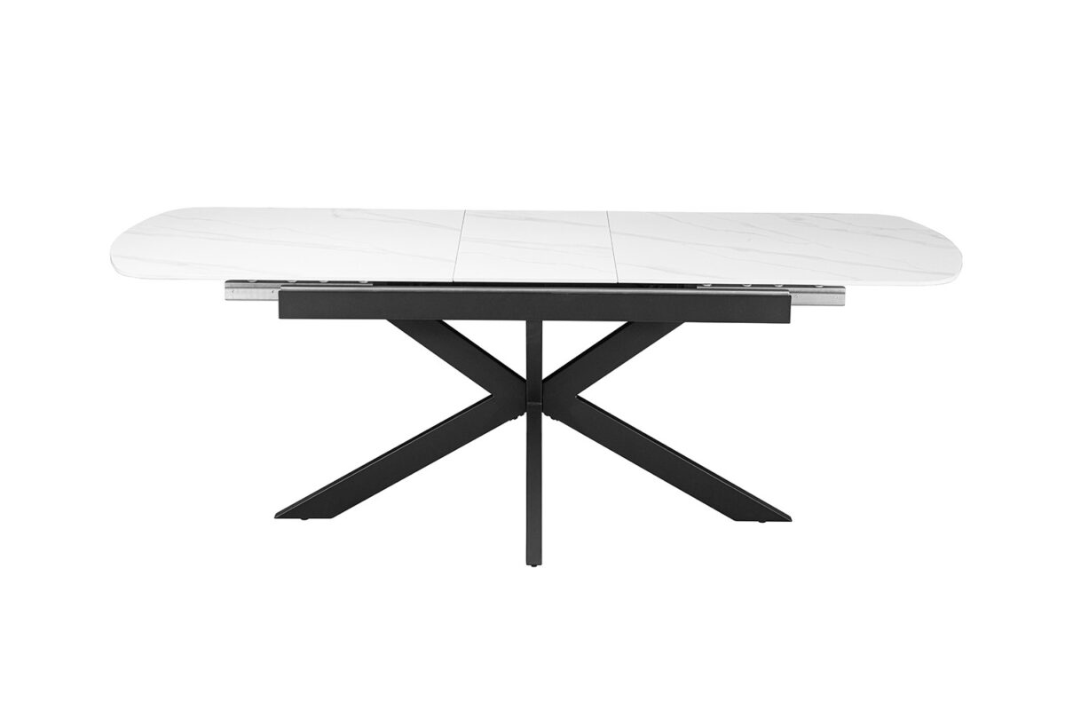 Uitschuifbare eettafel Kreta Deens ovaal 180-220 cm steen wit – foto 4