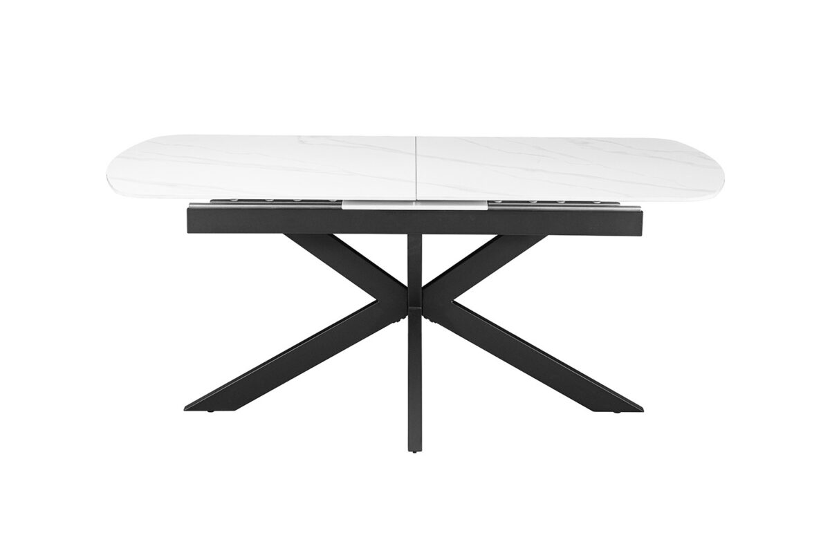 Uitschuifbare eettafel Kreta Deens ovaal 180-220 cm steen wit – foto 6