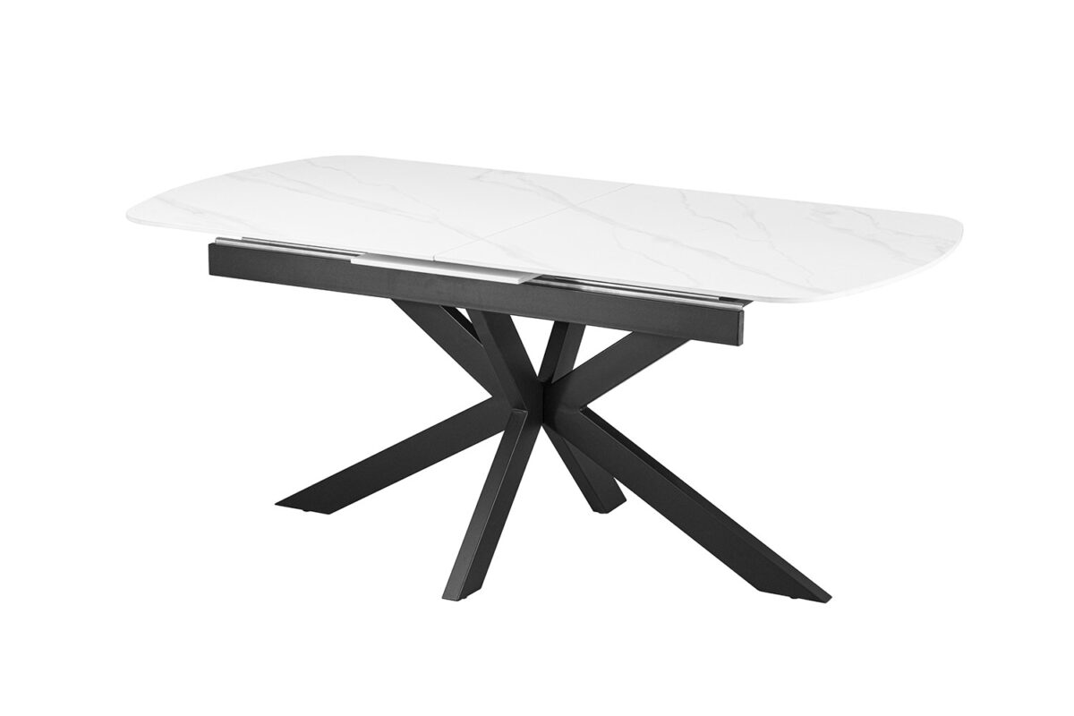 Uitschuifbare eettafel Kreta Deens ovaal 180-220 cm steen wit – foto 7