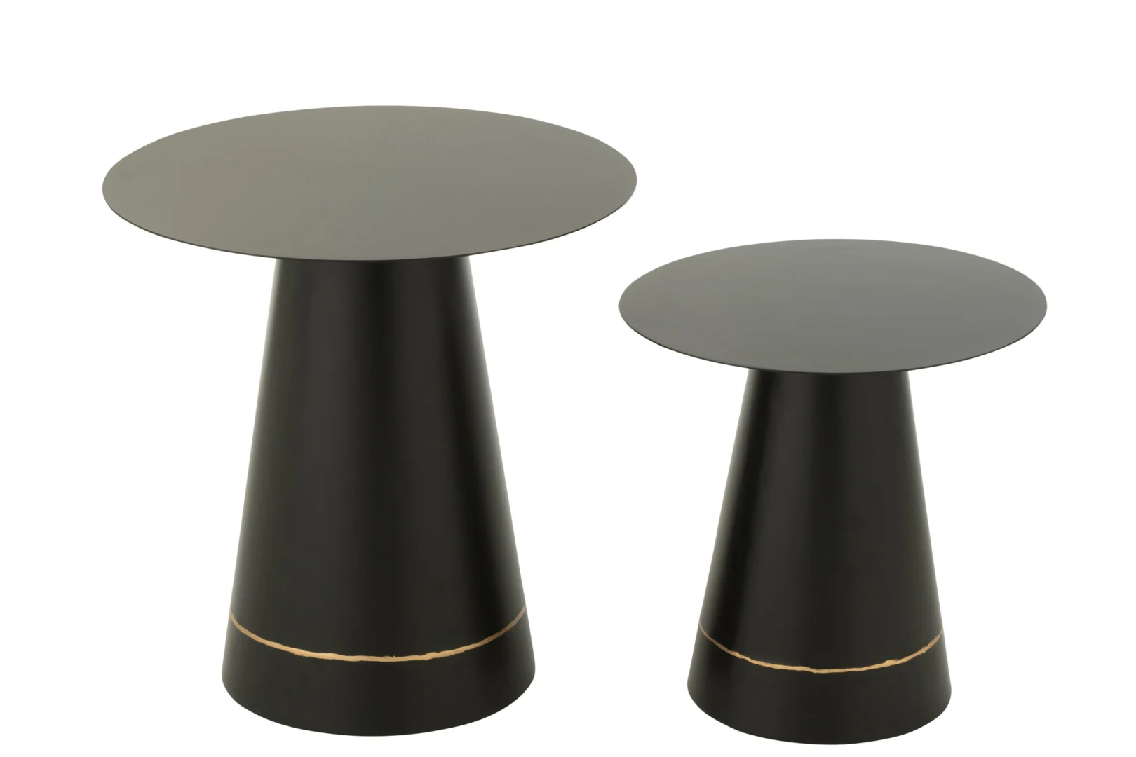 De Bijzettafel Zwart is een moderne zwarte bijzettafel (50 x 50 cm, vierkant) met een ijzeren ontwerp en een strakke uitstraling.