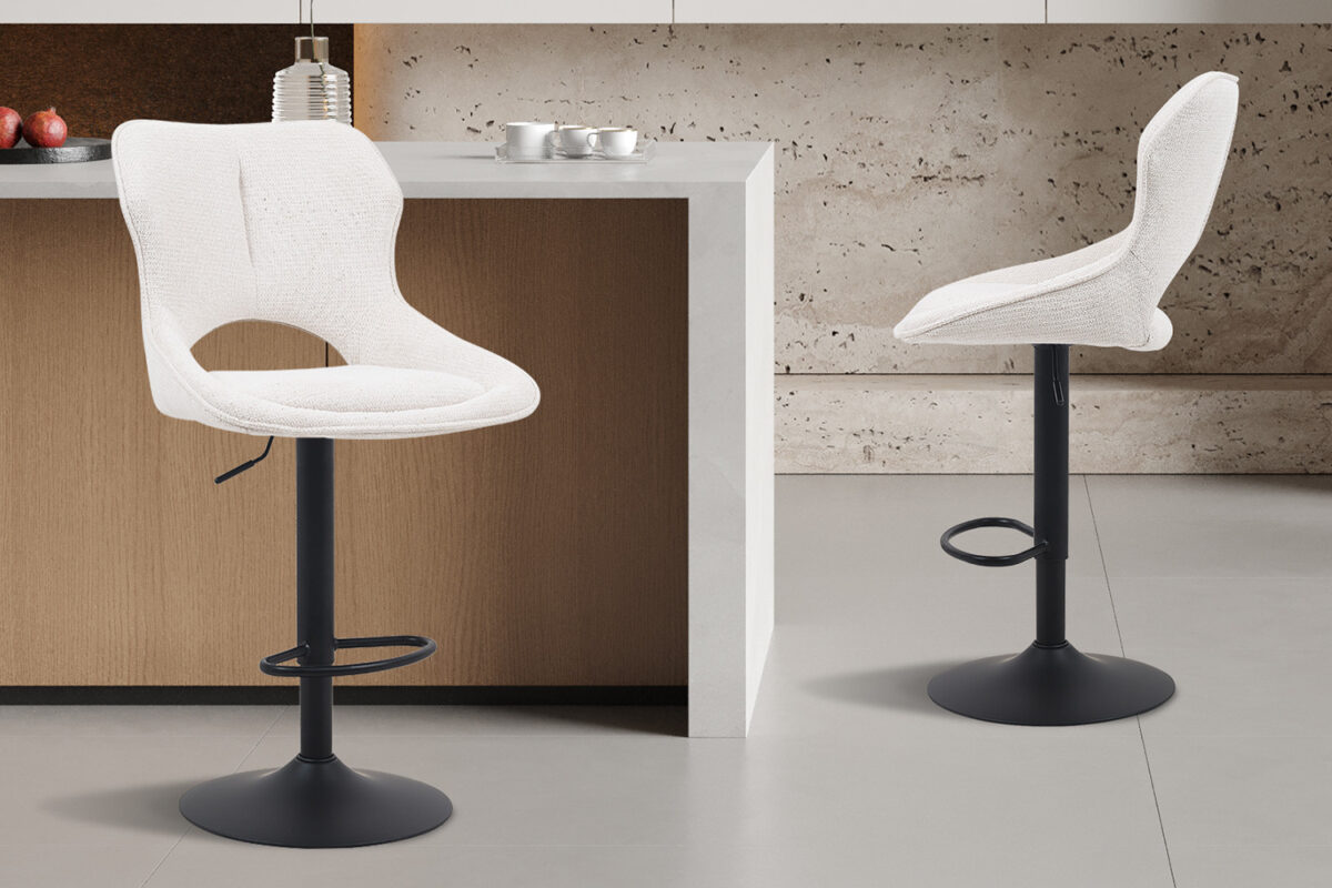 Verstelbare barstoel Oslo Zonder armleuning beige stof