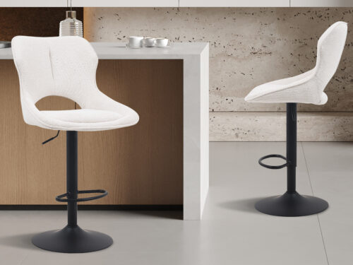 Verstelbare barstoel Oslo Zonder armleuning beige stof