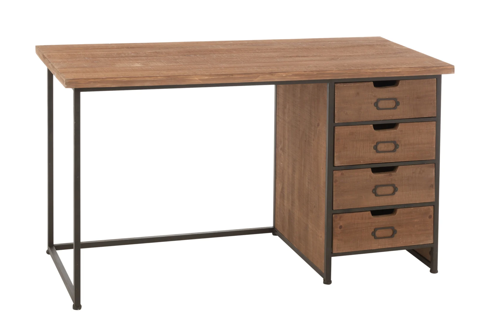 Bureau 140x60 MDF naturel. Functioneel design met houten blad en lades.