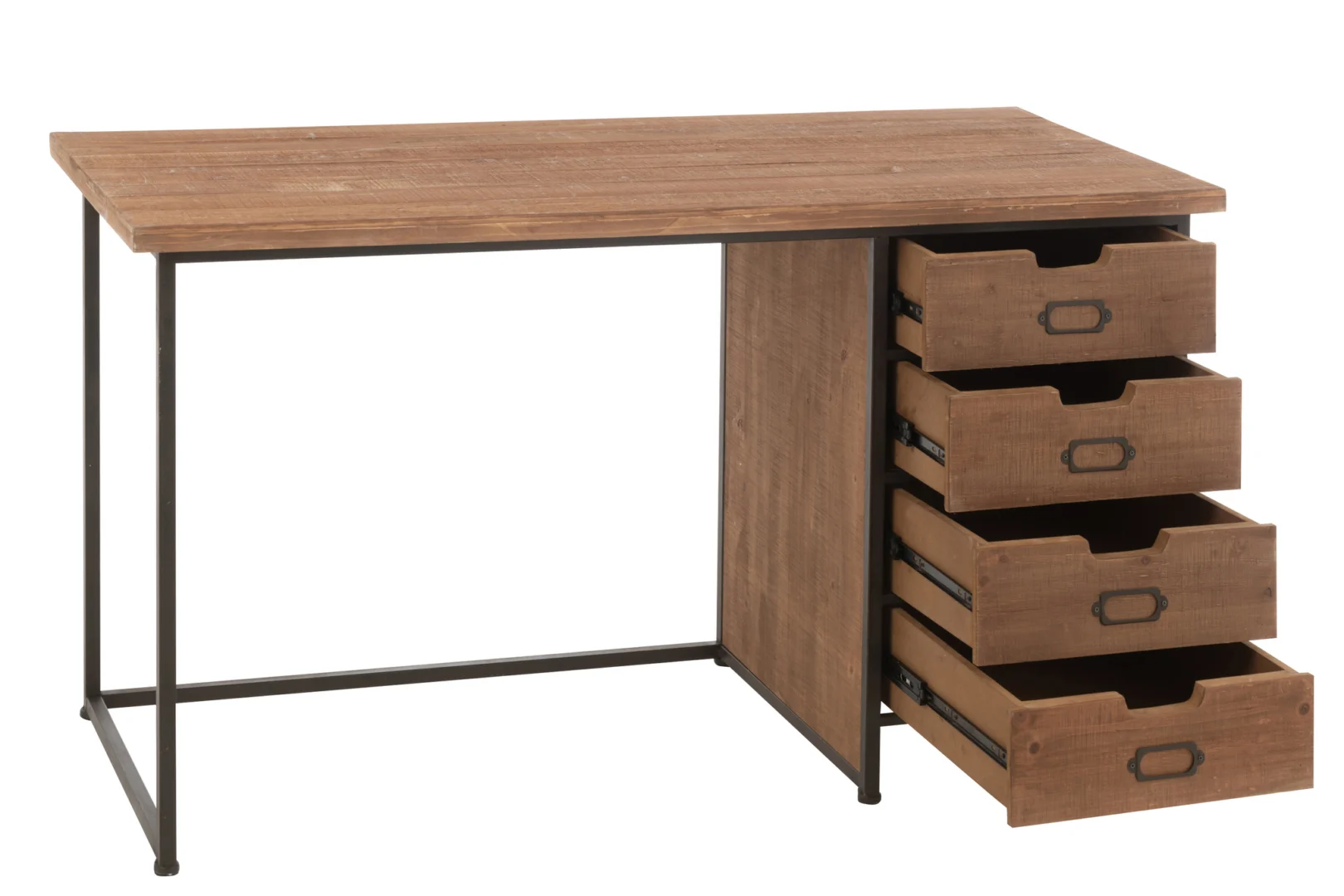 Bureau 140x60 van MDF in naturel design. Functioneel bureau met lades voor opbergruimte.
