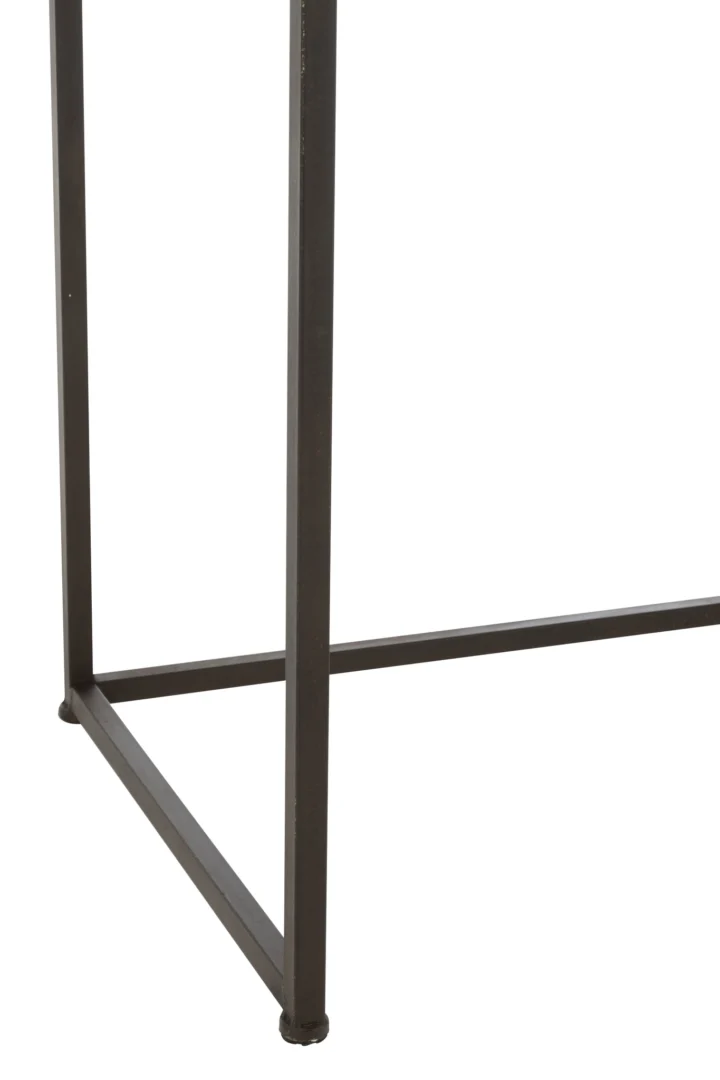 Detail van een bureau 140x60 met MDF naturel blad. Functioneel en design bureau.