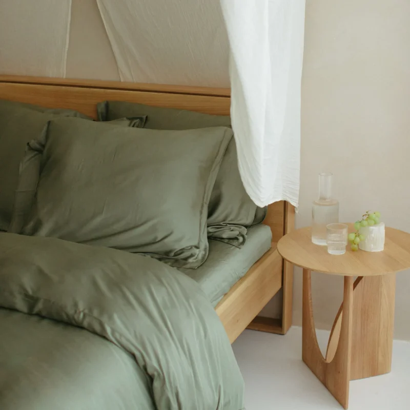 Kussensloop 80 x 80 cm Olijfgroen Bamboe Hotelkwaliteit - Afbeelding 4