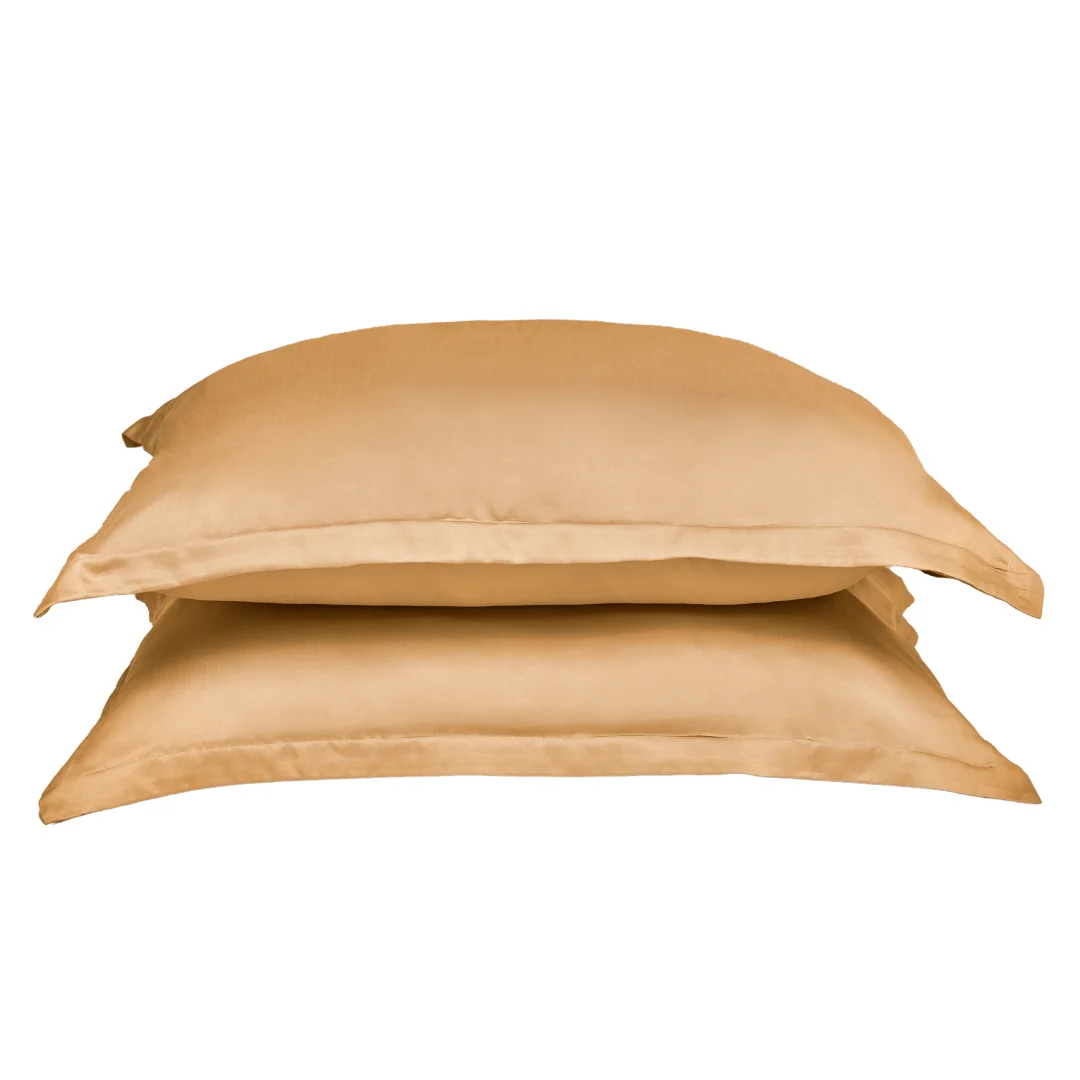 Kussensloop 65 x 65 cm Okergeel Eco Bamboe Koel & Droog