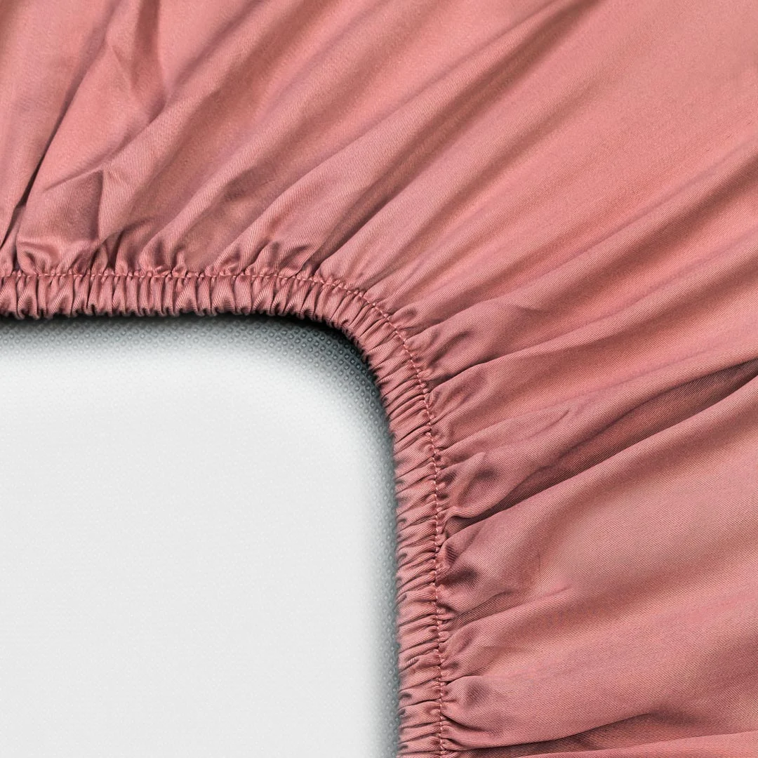 Topper hoeslaken 180 x 200 cm Terraroze Tencel satijn - Afbeelding 4