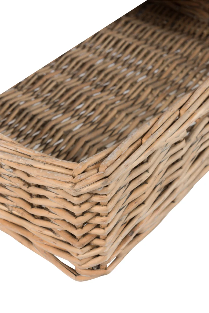 Close-up van het Nachtkastje Wit Glas van 50 x 50 x 45 cm met een strakke witte afwerking en glazen blad. De moderne textuur en strakke lijnen van het kastje zijn duidelijk zichtbaar in het ontwerp.