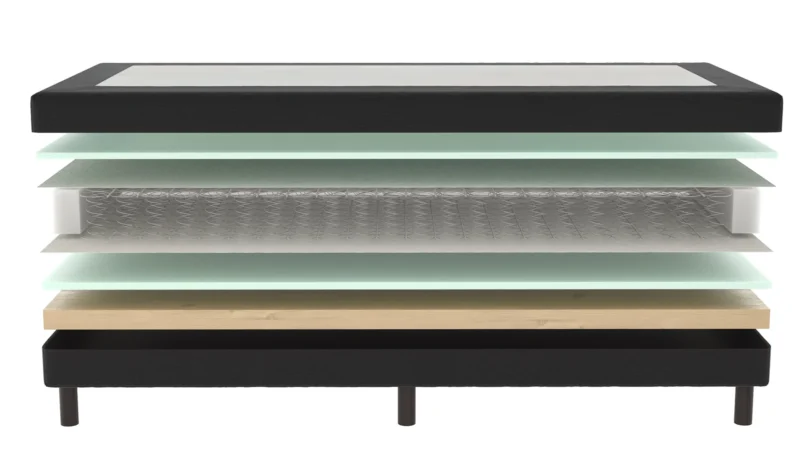 Morgen Losse boxspring Bonellvering Zwart 80x220 - Afbeelding 2