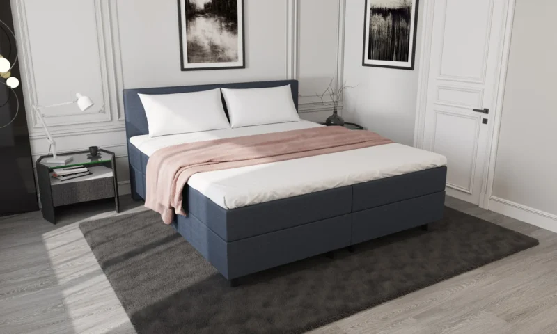 Boxspring Donkerblauw met Opbergruimte 180 x210 Compleet - Afbeelding 6