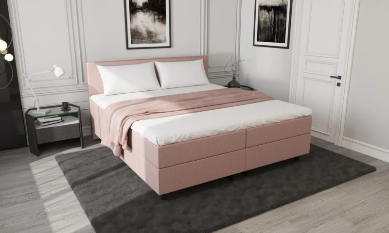 Boxspring Oud Roze met opbergruimte 160 x210 Compleet - Afbeelding 6