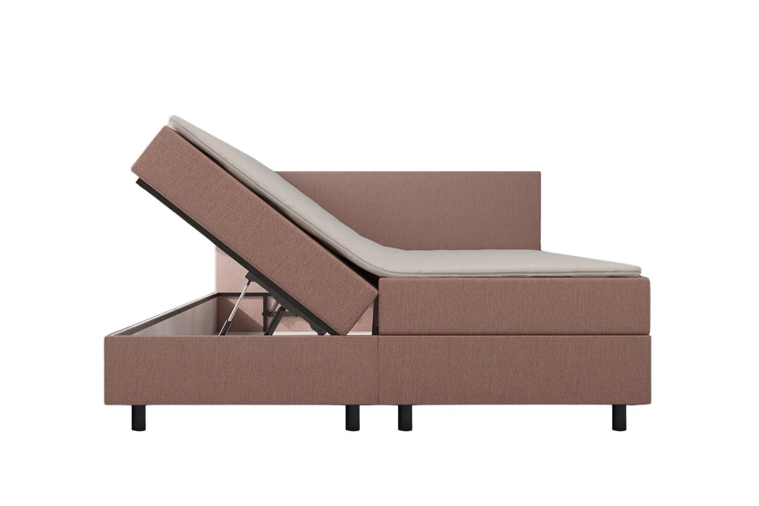 Boxspring Oud Roze met Opbergruimte 180 x200 Pocketvering