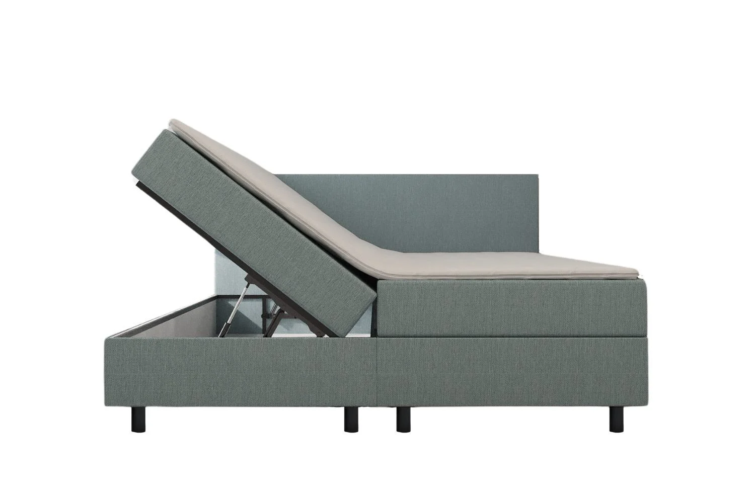 Boxspring Blauw met Opbergruimte 160 x210 Pocketvering