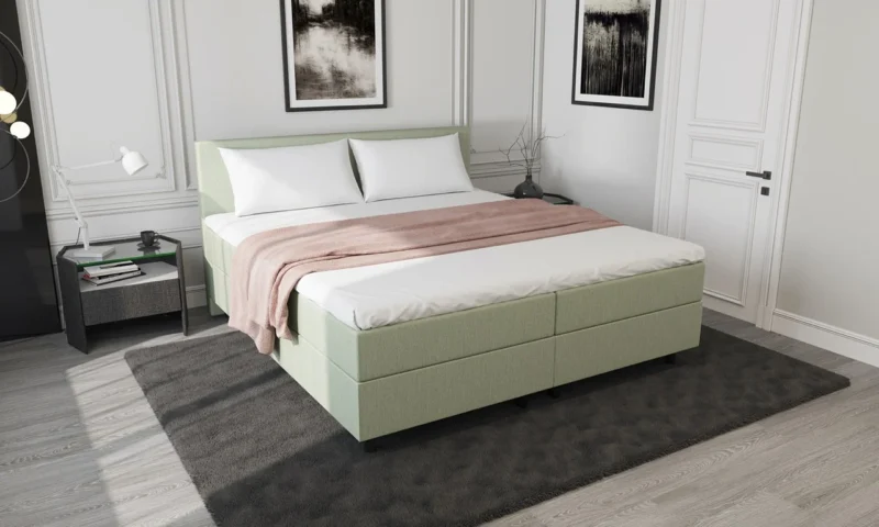 Boxspring Groen met Opbergruimte 140 x210 Pocketvering - Afbeelding 6