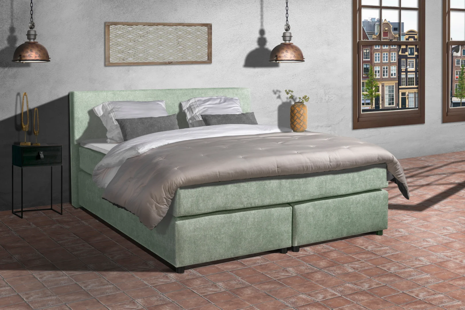 Mörgenn Boxspring Parga - Pocketvering - Complete set 180x210 - Afbeelding 2