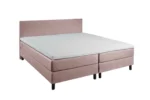 Boxspring Hout Oud Roze 7-zones pocketvering + Topper 90 x220