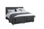 Boxspring Stof Antraciet Elektrisch Verstelbaar 180 x200