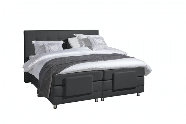 Boxspring Stof Antraciet Elektrisch Verstelbaar 180 x200