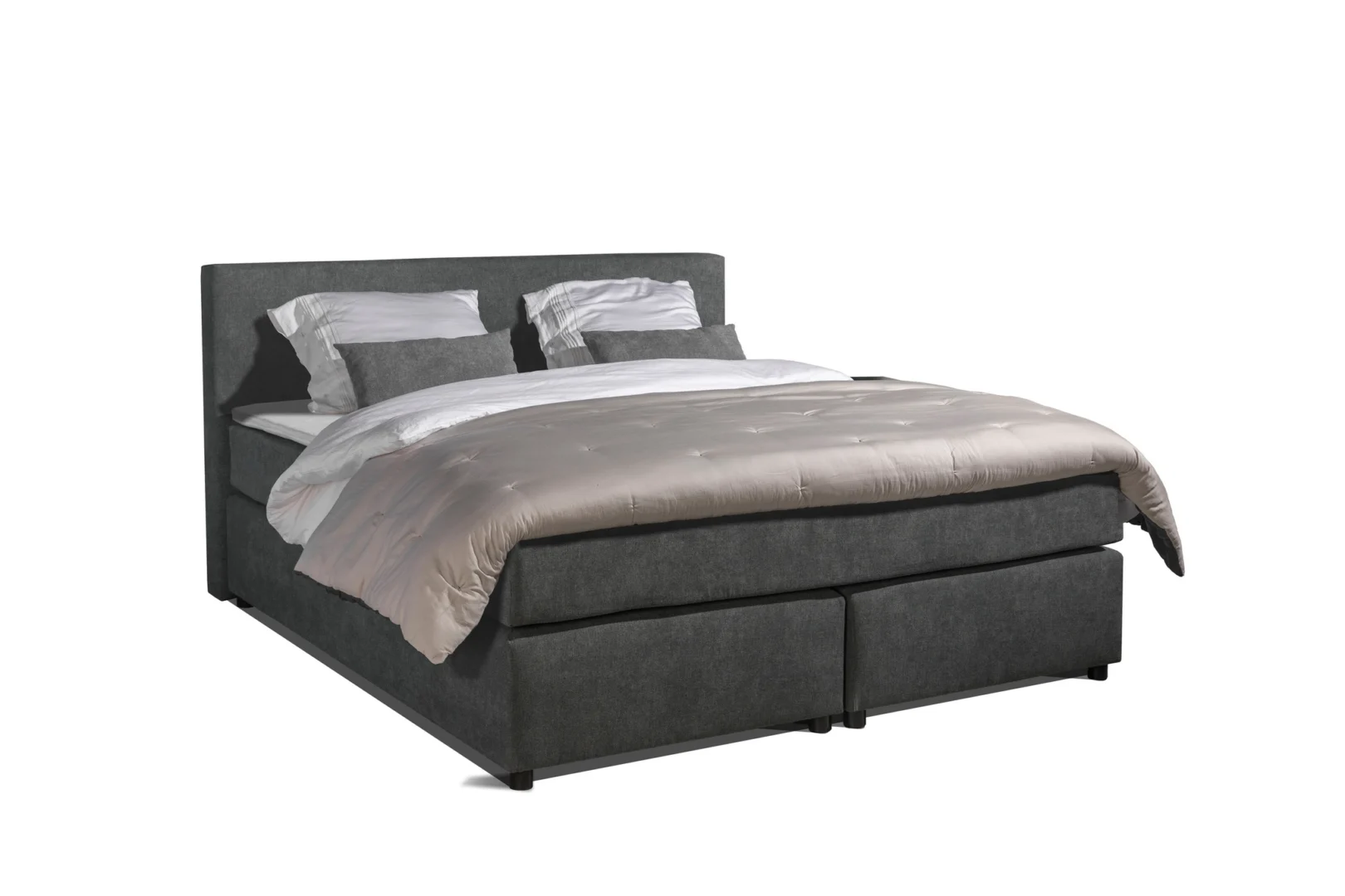 Boxspring Antraciet Pocketvering 200 x200 Koudschuim Topper - Afbeelding 3