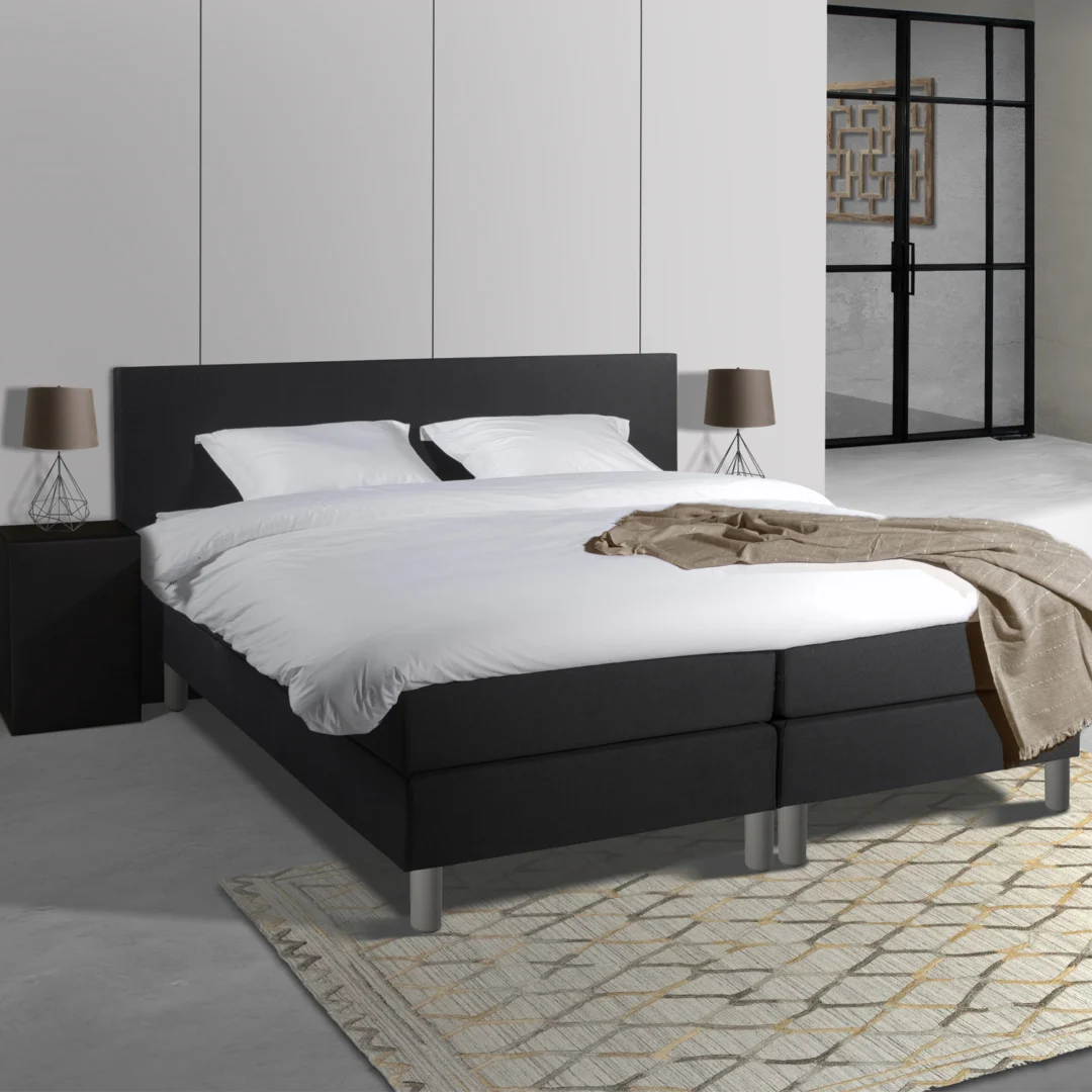 Boxspring Hout 7-zone pocketvering koudschuim topper Athene - Afbeelding 4