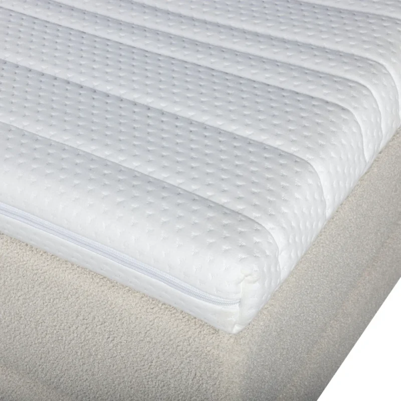 Boxspring Bouclé Beige 7-zones Pocketvering Topper - Afbeelding 5