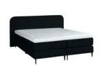 Boxspring Bouclé Zwart Luxe Pocketvering Koudschuim 140 x210